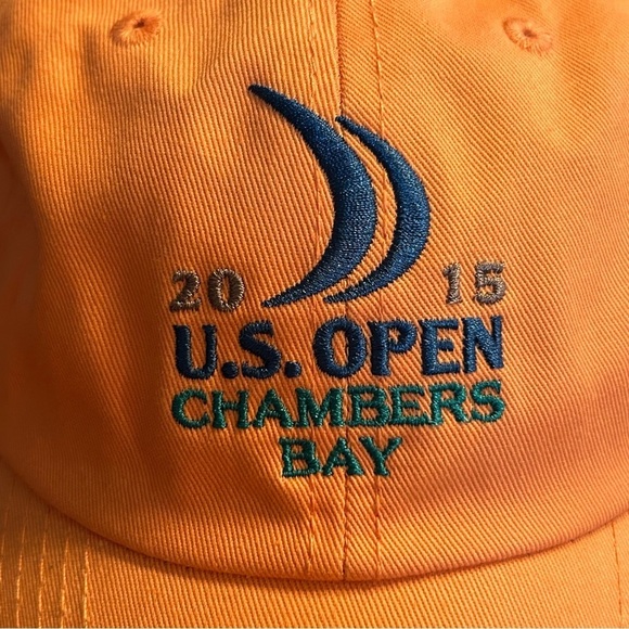 US Open Golf Hat Cap 2015 115th Chambers Bay USGA Member Adjustable Orange - Picture 3 of 8